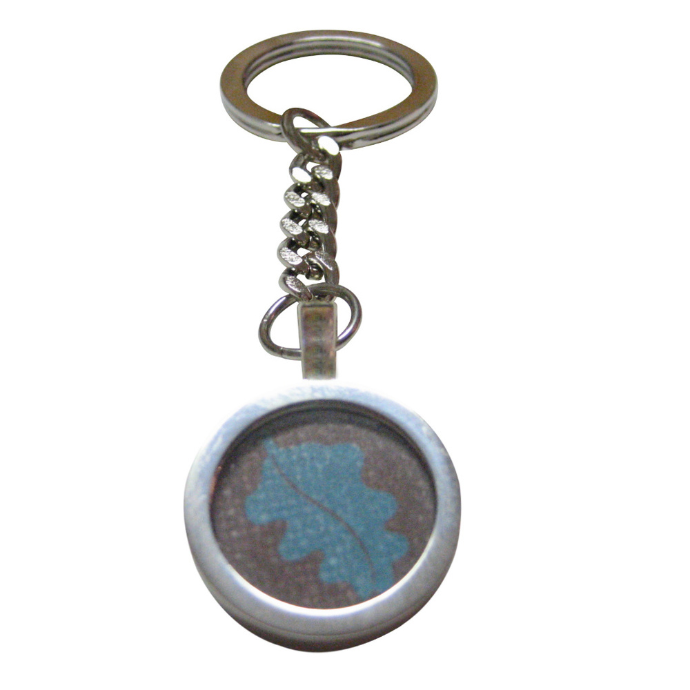Blue Leaf Design Key Chain
